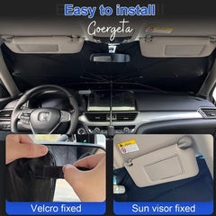 Car Sun Shade Windshield Cover | Umbrella Windshield Sun Shade for Car Front Window | Sun Protection & Heat Insulation Foldable Sun Shade | Full Cover Sun Shade for Most Vehicles GenzVybs